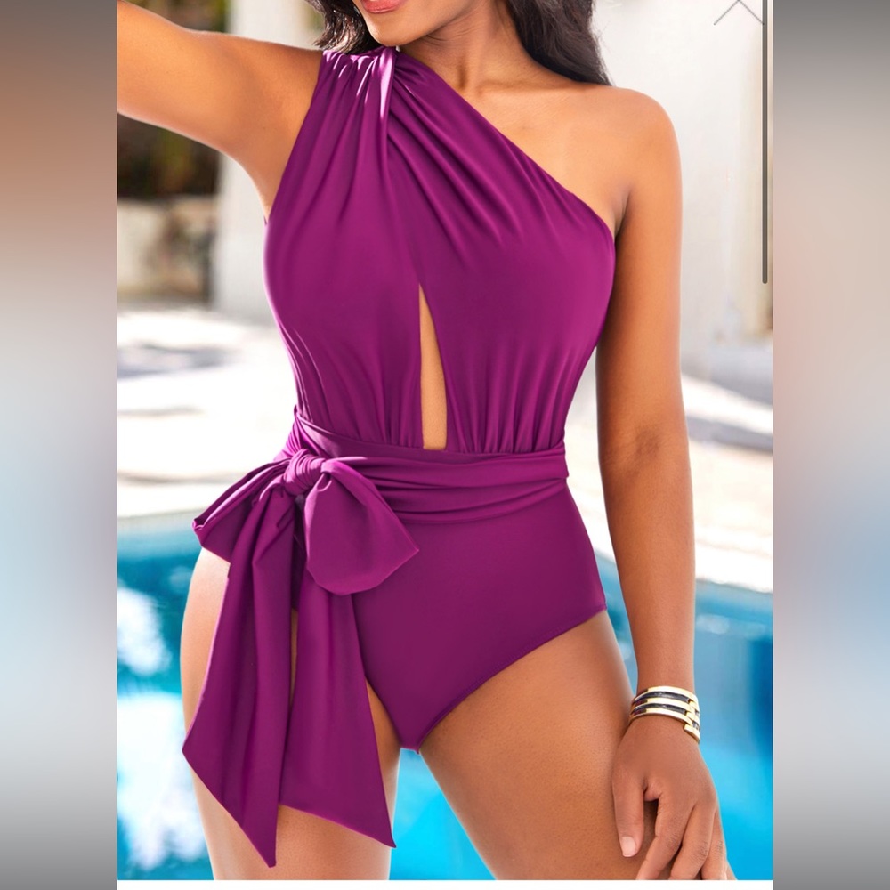 {Rotita} One Piece Swimsuit with tie